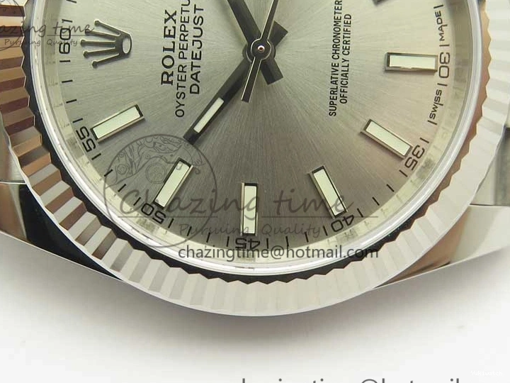 Best A3235 Dial 1:1 126334 41 SS V2 Jubilee Markers Stick Clone Silver REF on Bracelet DateJust Edition 0512